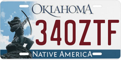OK license plate 340ZTF