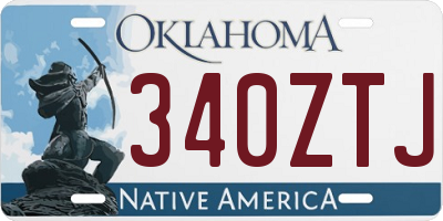 OK license plate 340ZTJ