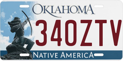 OK license plate 340ZTV