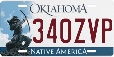 OK license plate 340ZVP