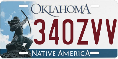 OK license plate 340ZVV