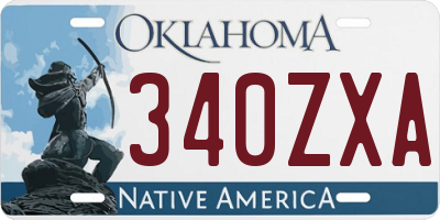 OK license plate 340ZXA