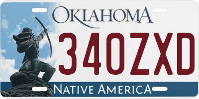 OK license plate 340ZXD