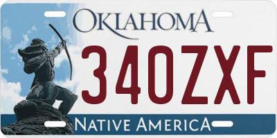 OK license plate 340ZXF