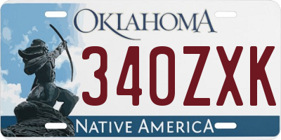 OK license plate 340ZXK