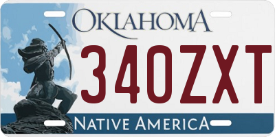 OK license plate 340ZXT