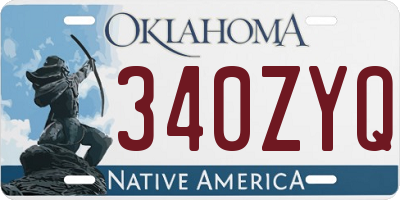 OK license plate 340ZYQ