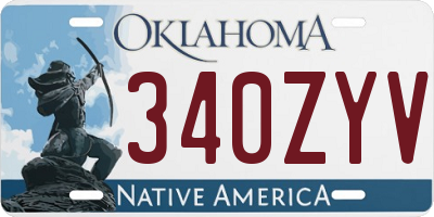 OK license plate 340ZYV