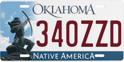 OK license plate 340ZZD