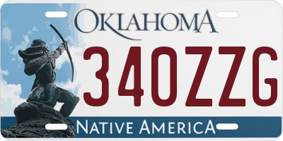 OK license plate 340ZZG