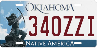 OK license plate 340ZZI