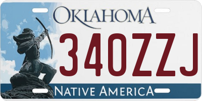 OK license plate 340ZZJ