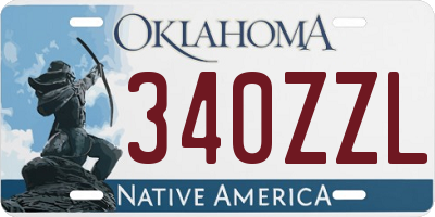 OK license plate 340ZZL