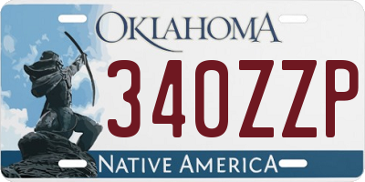 OK license plate 340ZZP