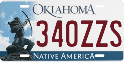 OK license plate 340ZZS