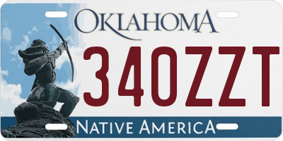 OK license plate 340ZZT