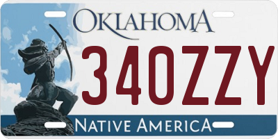 OK license plate 340ZZY