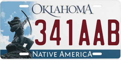 OK license plate 341AAB