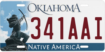 OK license plate 341AAI