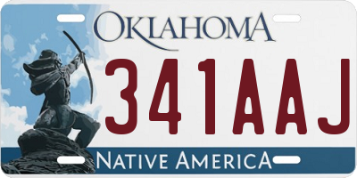 OK license plate 341AAJ