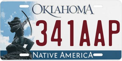 OK license plate 341AAP