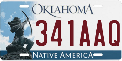 OK license plate 341AAQ