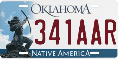 OK license plate 341AAR