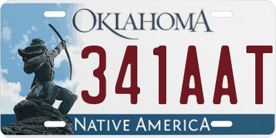OK license plate 341AAT