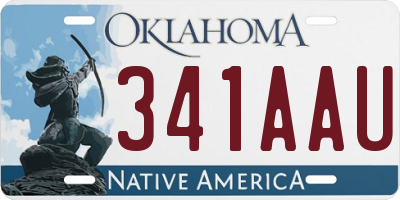 OK license plate 341AAU