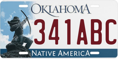 OK license plate 341ABC