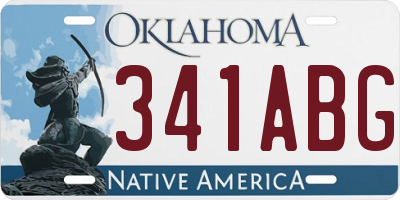OK license plate 341ABG
