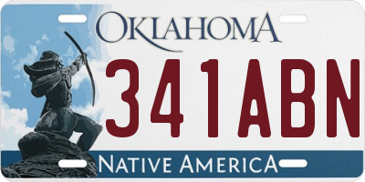 OK license plate 341ABN
