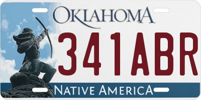 OK license plate 341ABR