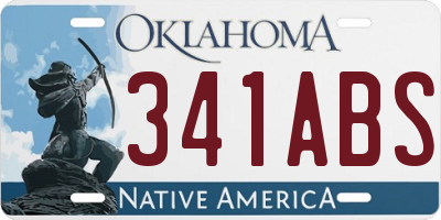 OK license plate 341ABS