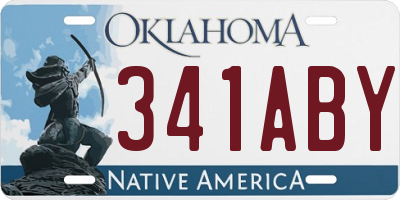 OK license plate 341ABY