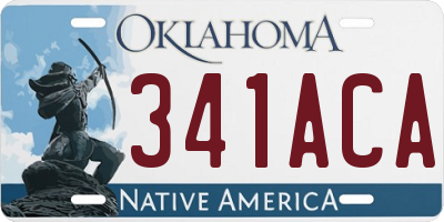 OK license plate 341ACA