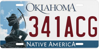 OK license plate 341ACG