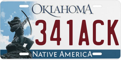 OK license plate 341ACK