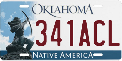 OK license plate 341ACL