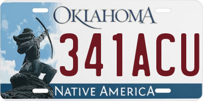 OK license plate 341ACU