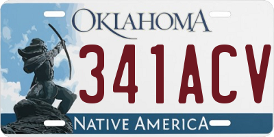 OK license plate 341ACV