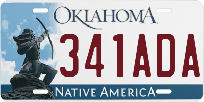 OK license plate 341ADA