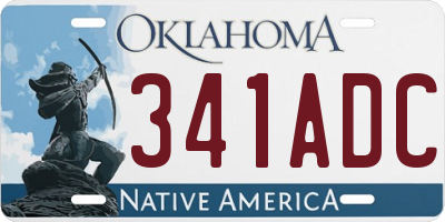 OK license plate 341ADC