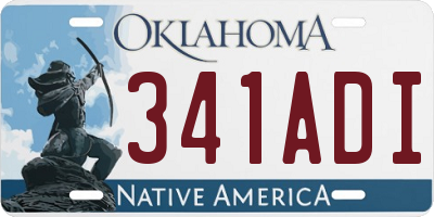 OK license plate 341ADI