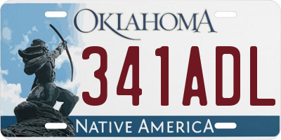 OK license plate 341ADL