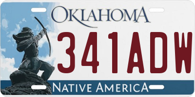 OK license plate 341ADW