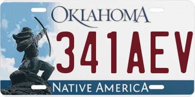 OK license plate 341AEV
