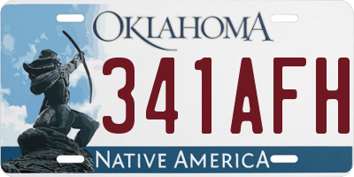 OK license plate 341AFH
