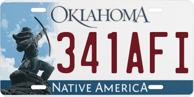 OK license plate 341AFI