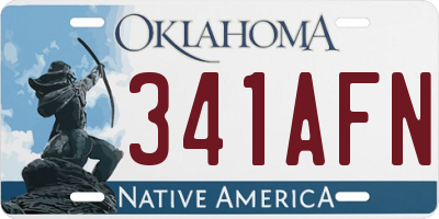 OK license plate 341AFN